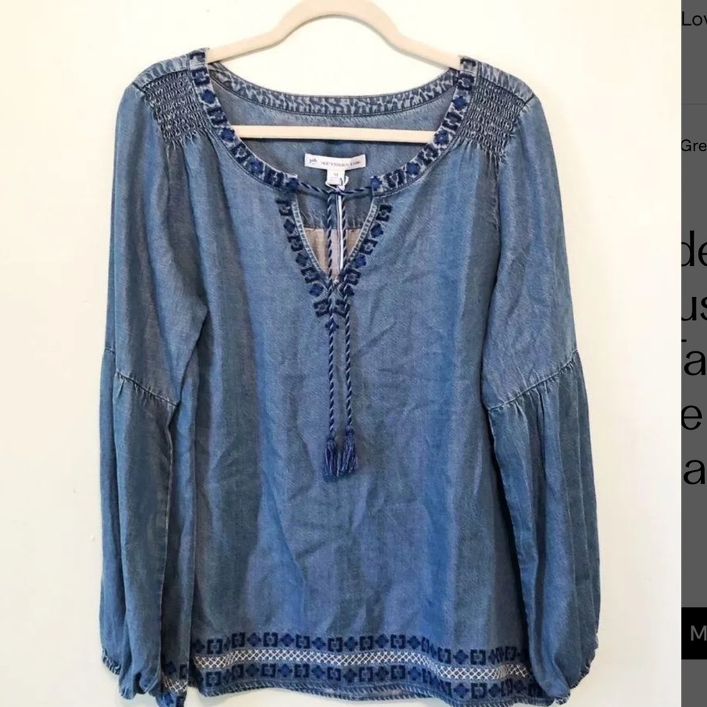 Southern tide new Brinkley chambray top size small NWT